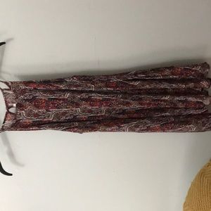 Patterned halter/high neck dress